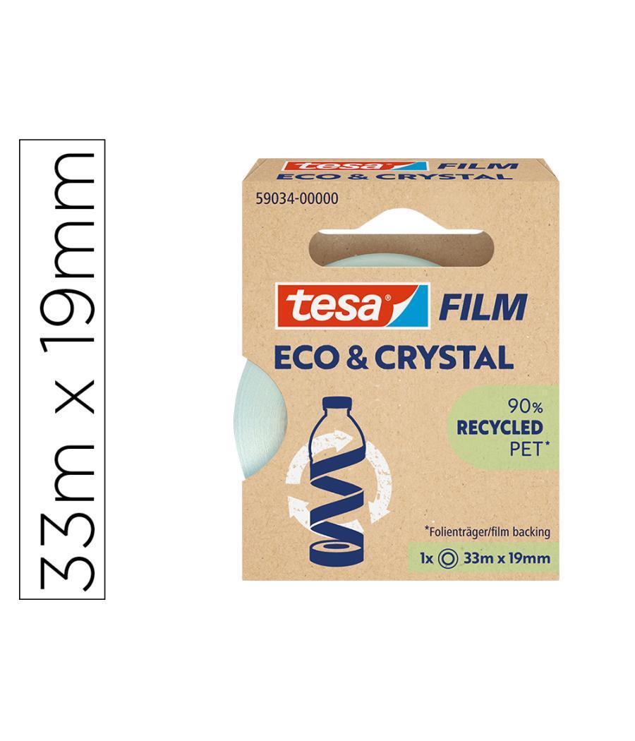 Cinta adhesiva tesa film eco&cristal transparente 33 m x 19 mm