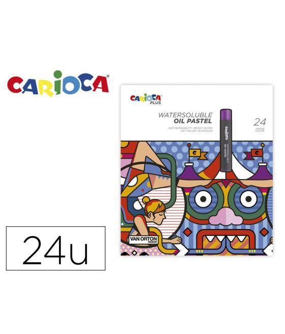 Lápices pastel carioca plus al oleo caja de 24 unidades colores surtidos