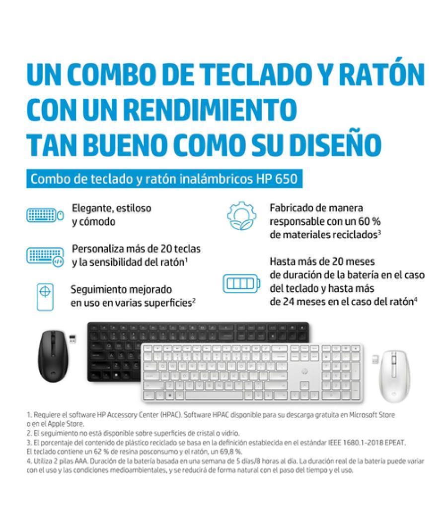 HP Combo de teclado y ratón inalámbricos 650