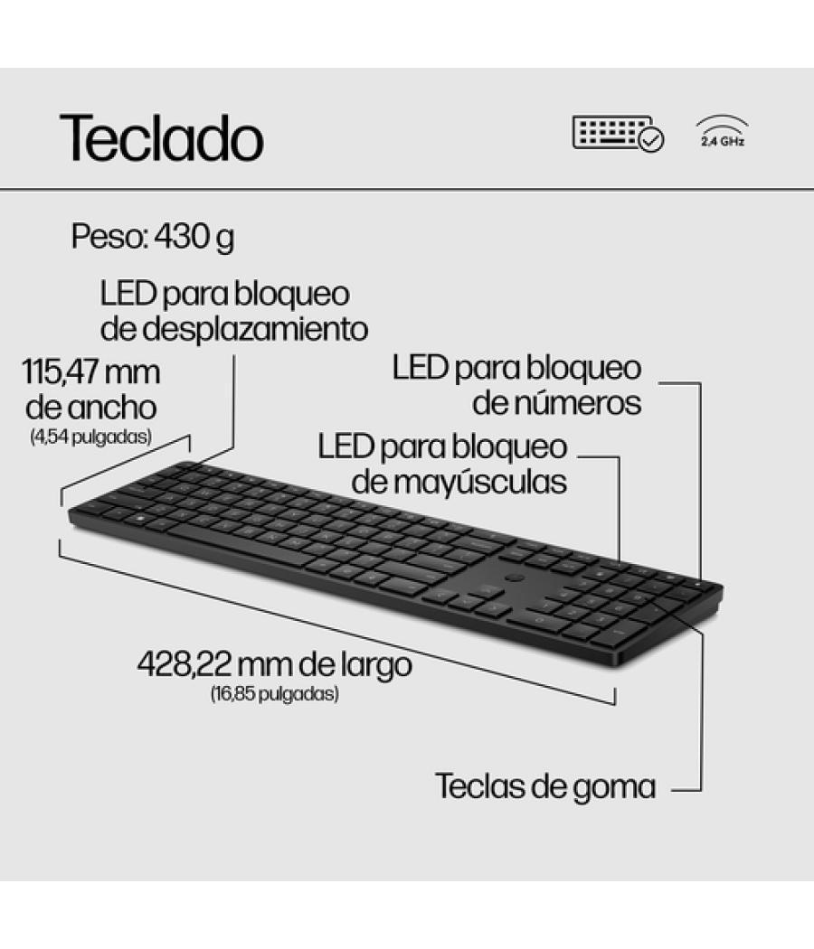 HP Combo de teclado y ratón inalámbricos 650