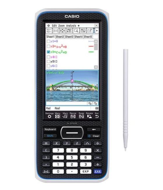 Casio calculadora gráfica fx-cp400 pantalla color alta resolución 320x528 px negro