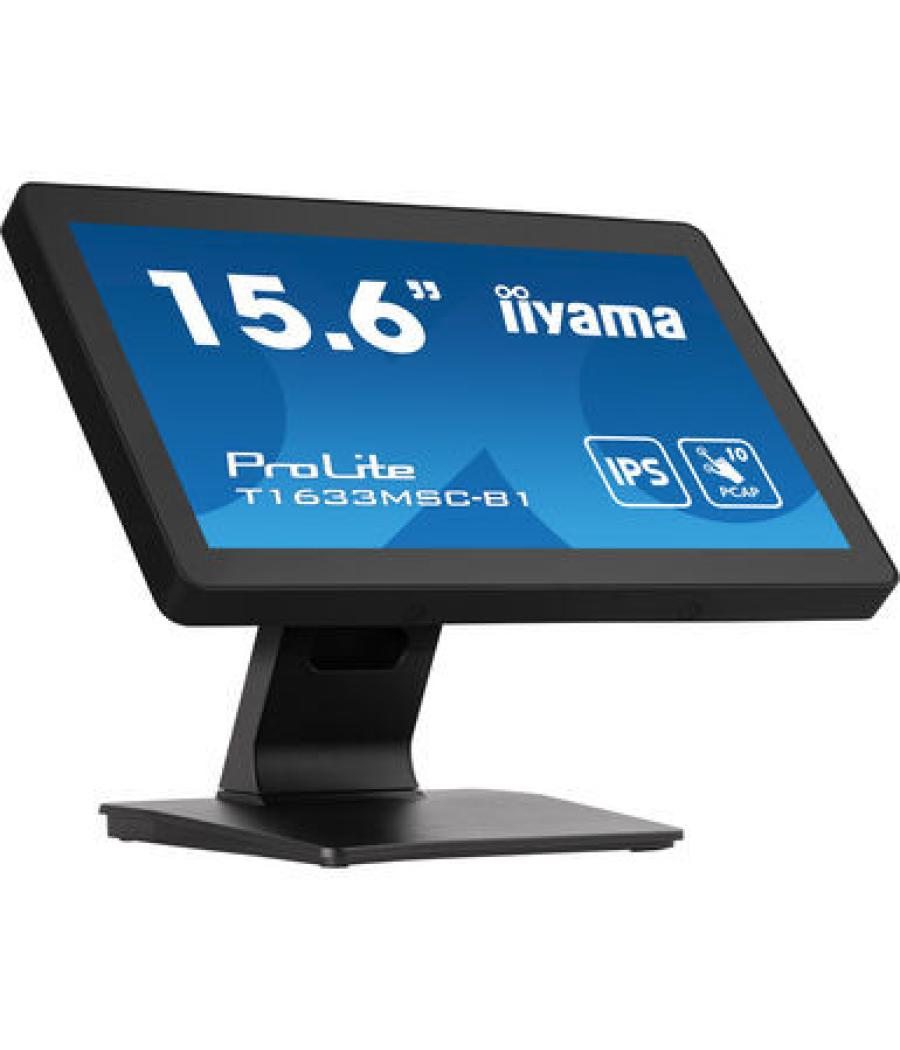 Iiyama prolite t1633msc-b1 pantalla para pc 39,6 cm (15.6") 1920 x 1080 pixeles full hd lcd pantalla táctil negro