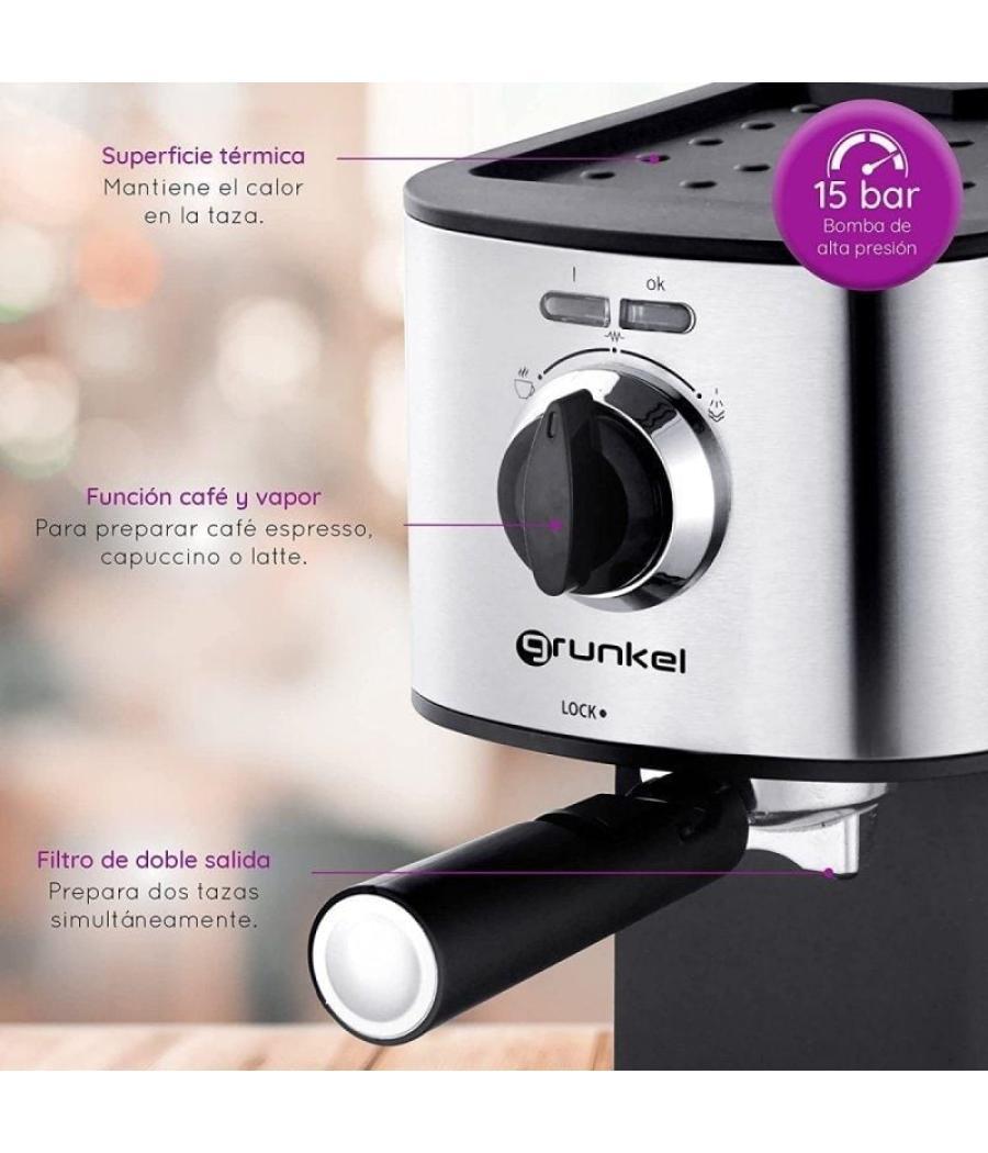 Cafetera expreso grunkel cafpreso-h15/ 850w/ 15 bares