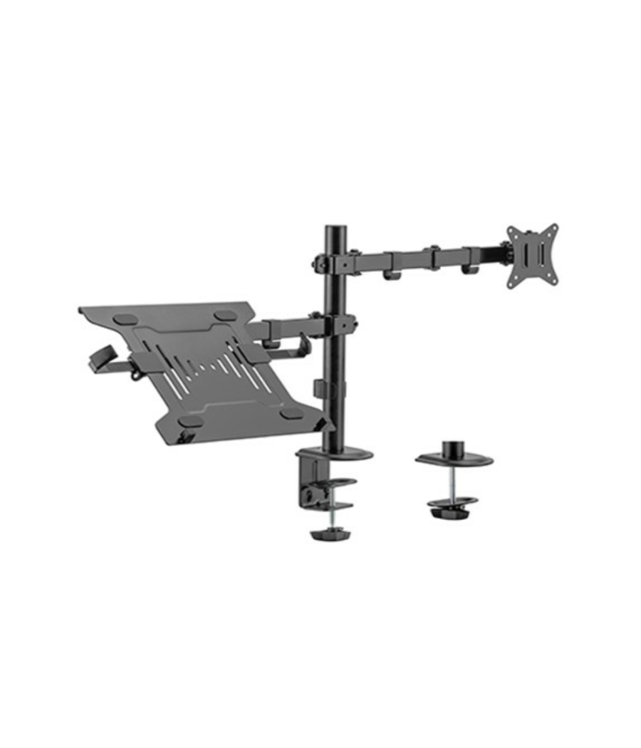 Soporte de mesa gembird ajust con brazo para monitor y bandeja para portatil