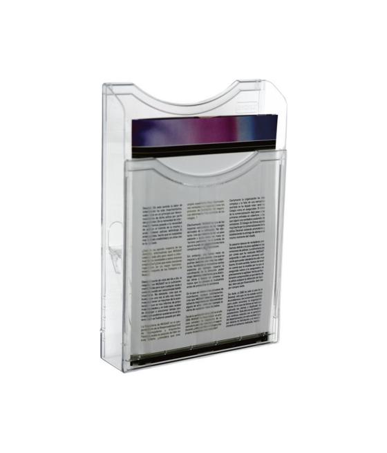 Expositor mural archivo 2000 din a4 vertical 1 compartimento cristal transparente 300x235x35 mm