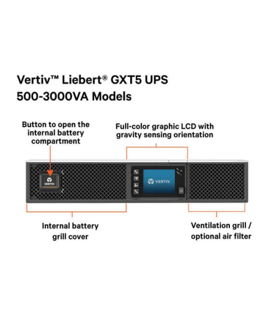 Vertiv Liebert SAI GXT5 – 3000 VA/3000 W 230 V | Online rack/torre Energy Star