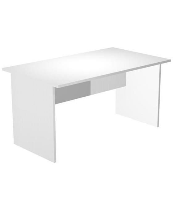 Artexport mesa escritorio presto 140 con patas panel laterales tablero de 22mm blanco