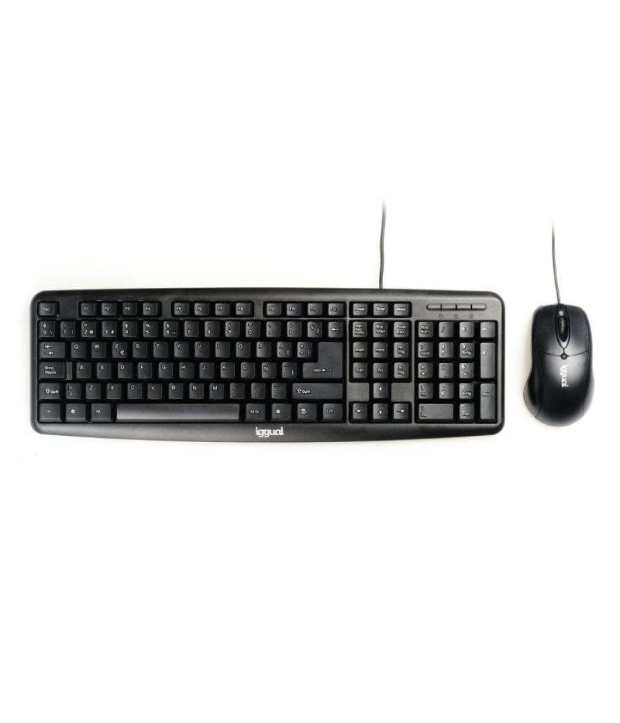 Iggual kit teclado y ratón com-ck-basic negro