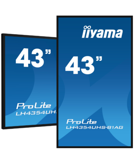 Iiyama lh4375uhs-b1ag pantalla de señalización 108 cm (42.5") lcd 500 cd / m² 4k ultra hd procesador incorporado android 8.0 18/