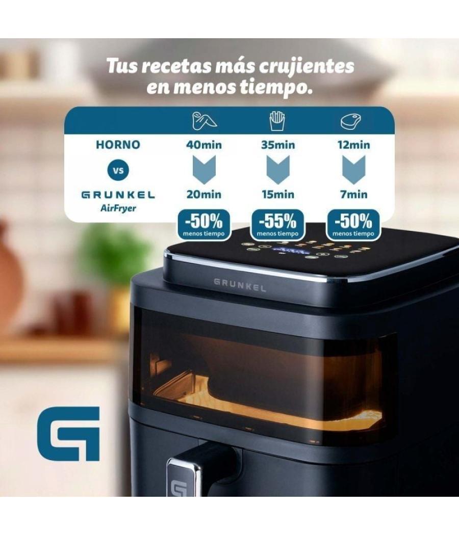 Freidora por aire / sin aceite grunkel black light fryer/ 1400w/ capacidad 6l