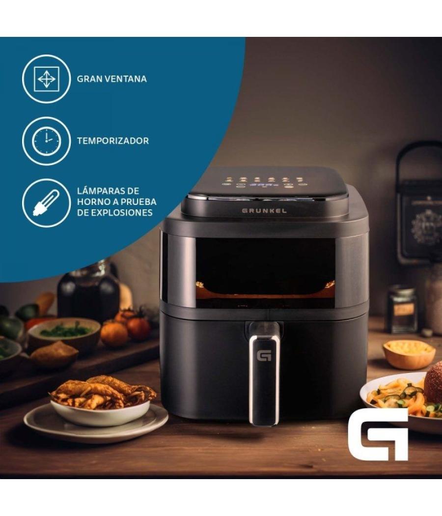 Freidora por aire / sin aceite grunkel black light fryer/ 1400w/ capacidad 6l