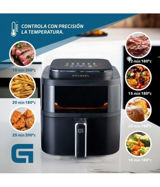 Freidora por aire / sin aceite grunkel black light fryer/ 1400w/ capacidad 6l