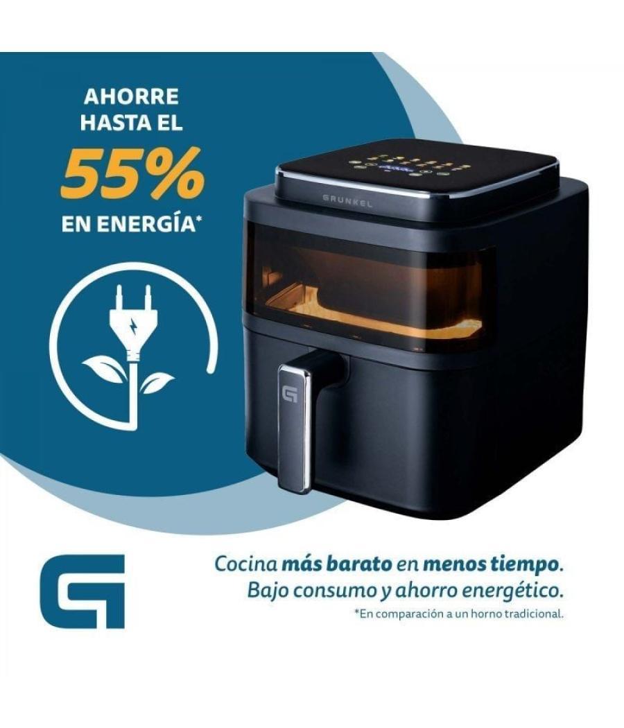 Freidora por aire / sin aceite grunkel black light fryer/ 1400w/ capacidad 6l