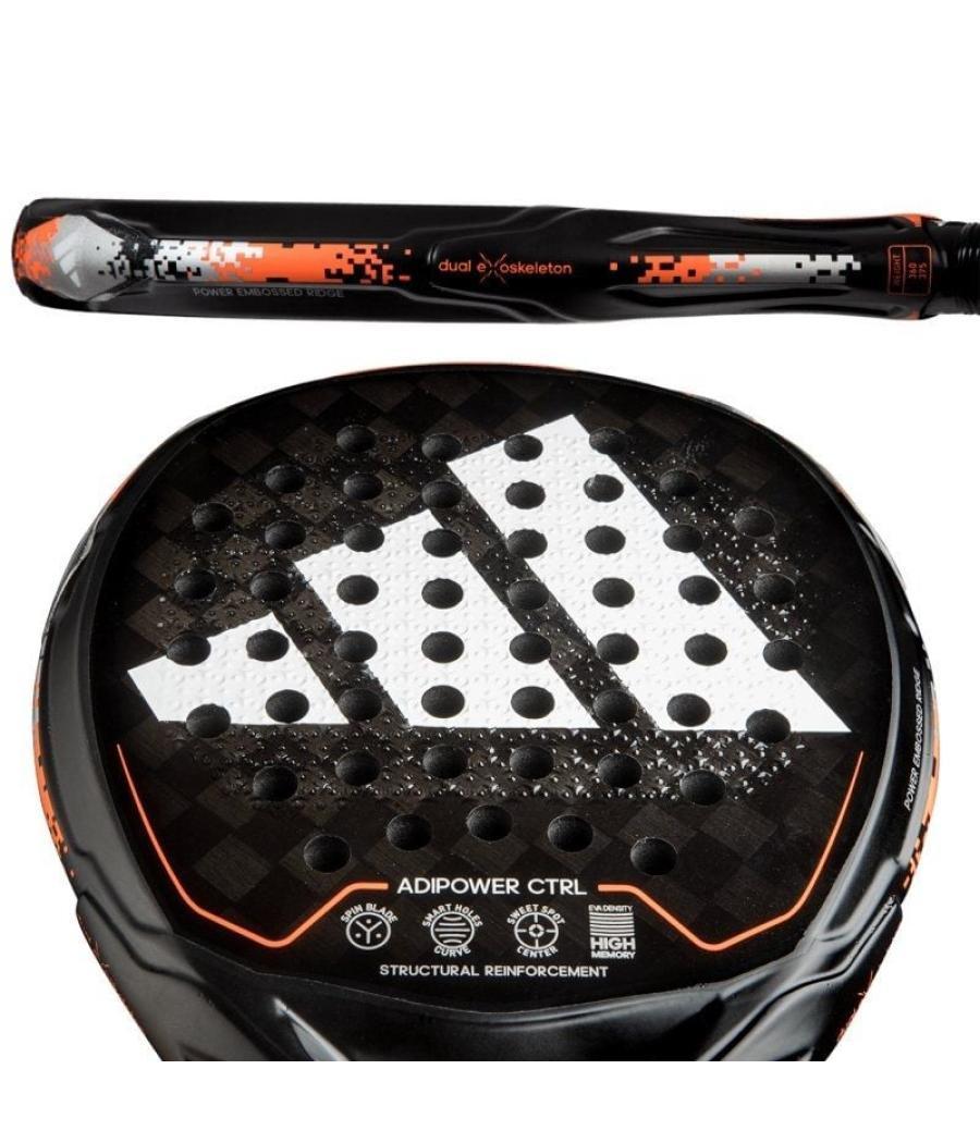 Pala de pádel adidas adipower 3.2 control/ negra (alex ruiz)