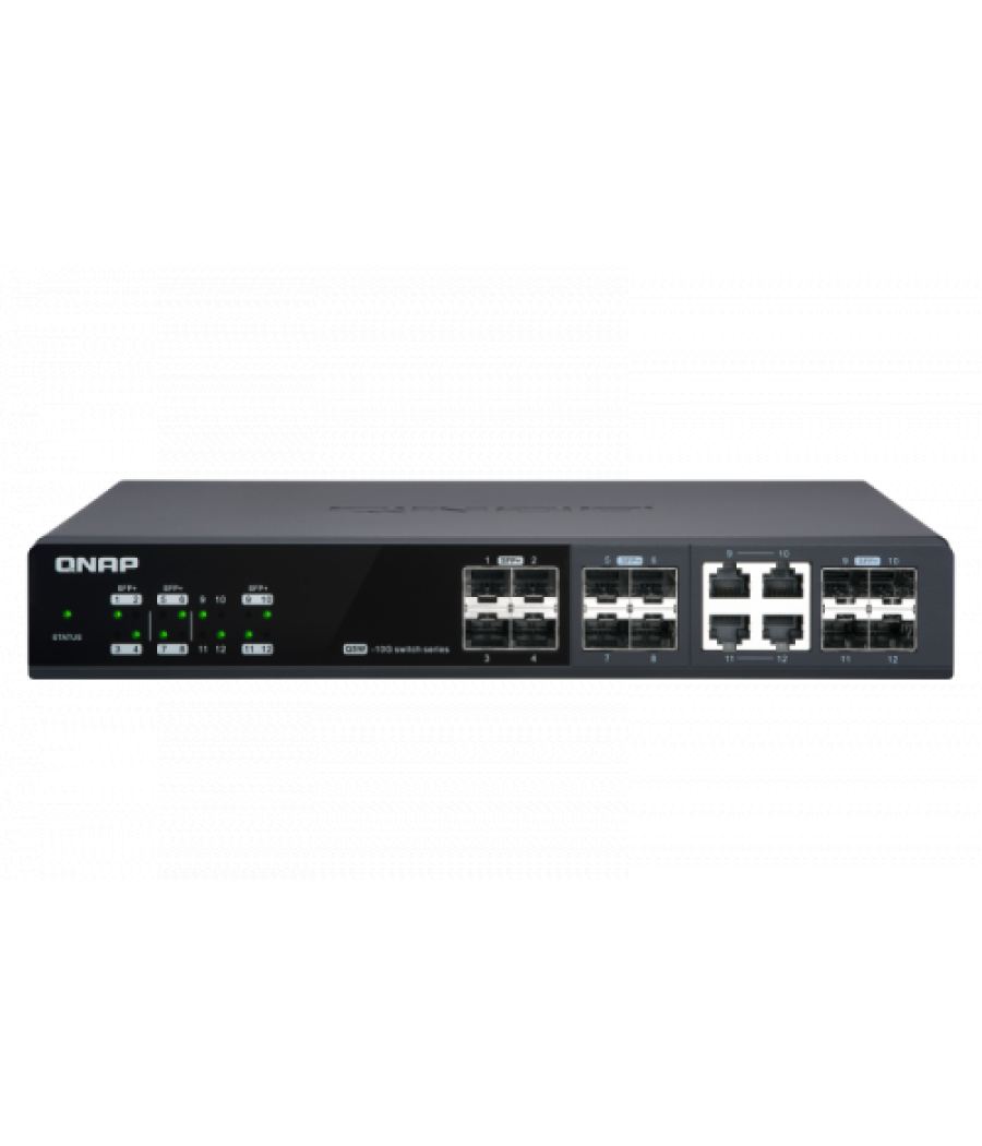 Qnap qsw-m1204-4c switch gestionado 10g ethernet (100/1000/10000) negro