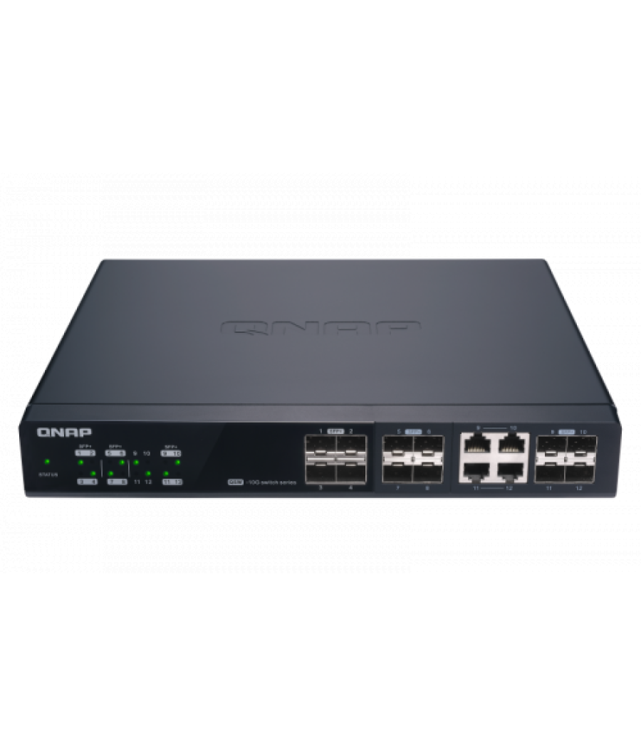 Qnap qsw-m1204-4c switch gestionado 10g ethernet (100/1000/10000) negro