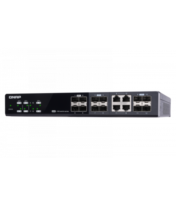 Qnap qsw-m1204-4c switch gestionado 10g ethernet (100/1000/10000) negro