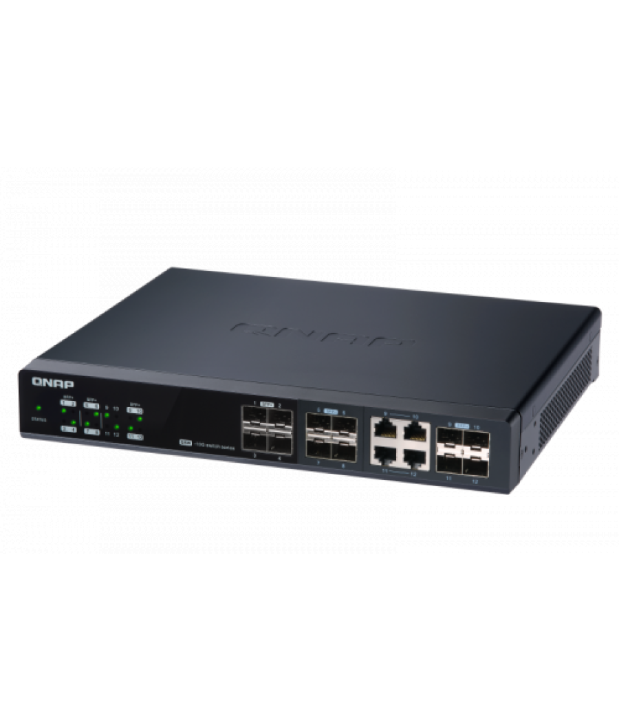 Qnap qsw-m1204-4c switch gestionado 10g ethernet (100/1000/10000) negro