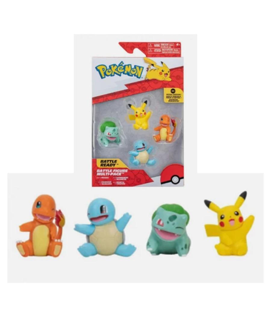 Pack 4 figuras pokemon iniciales de kanto