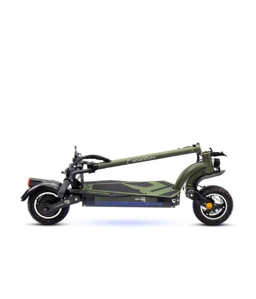 Patinete eléctrico smartgyro raptor certificado/ motor 1000w/ ruedas 10'/ 25km/h /autonomía 90km/ verde army