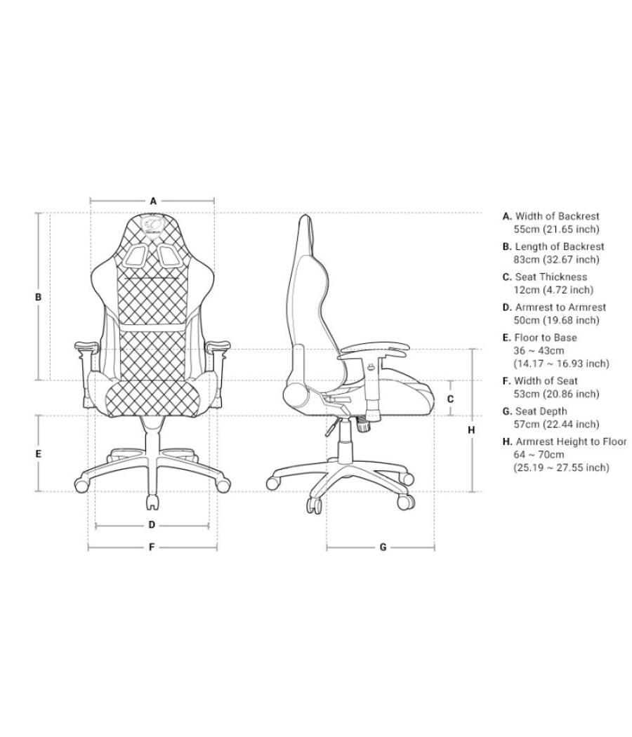 Cougar silla gaming armor one royal