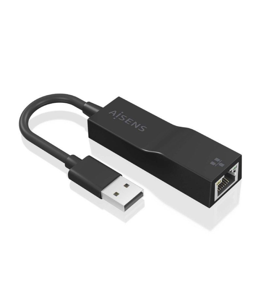 Adaptador usb 3.0 aisens a106-0766/ usb macho - rj45 hembra/ 15cm/ negro