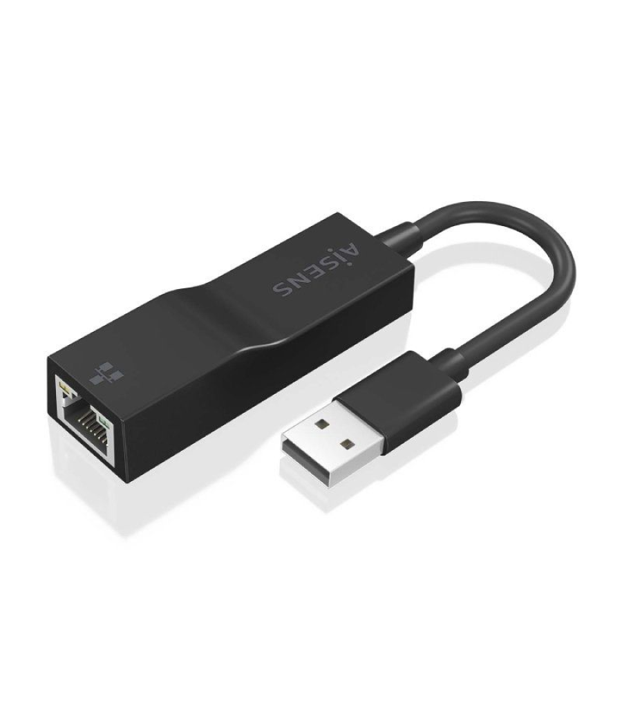 Adaptador usb 3.0 aisens a106-0766/ usb macho - rj45 hembra/ 15cm/ negro