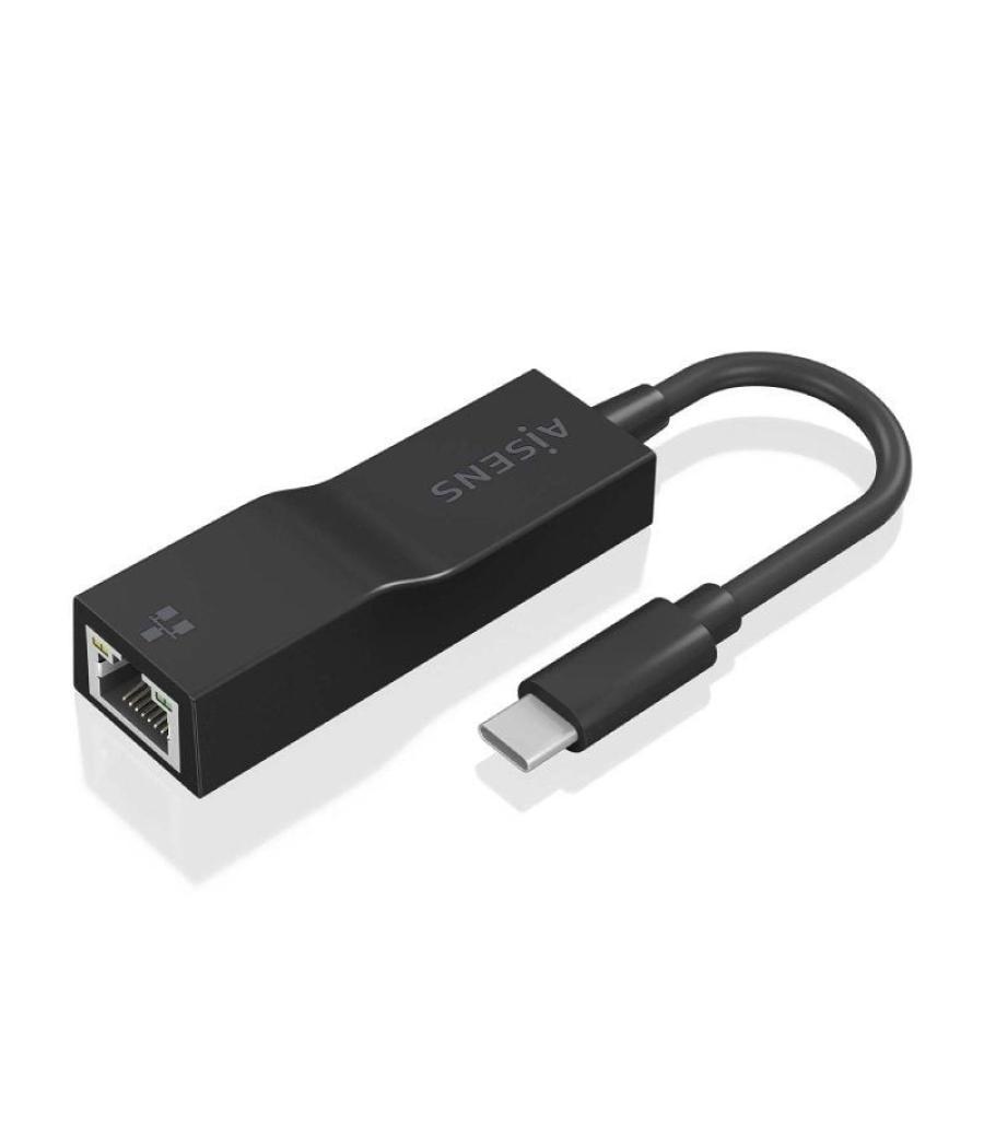 Adaptador usb 3.1 aisens a106-0765/ usb-c macho - rj45 hembra/ 11cm/ negro