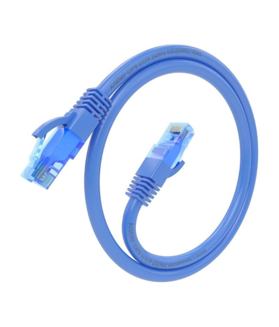 Cable de red rj45 awg26 cca utp aisens a135-0796 cat.6/ 30cm/ azul