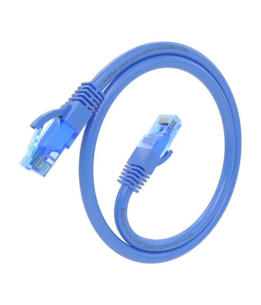Cable de red rj45 awg26 cca utp aisens a135-0796 cat.6/ 30cm/ azul
