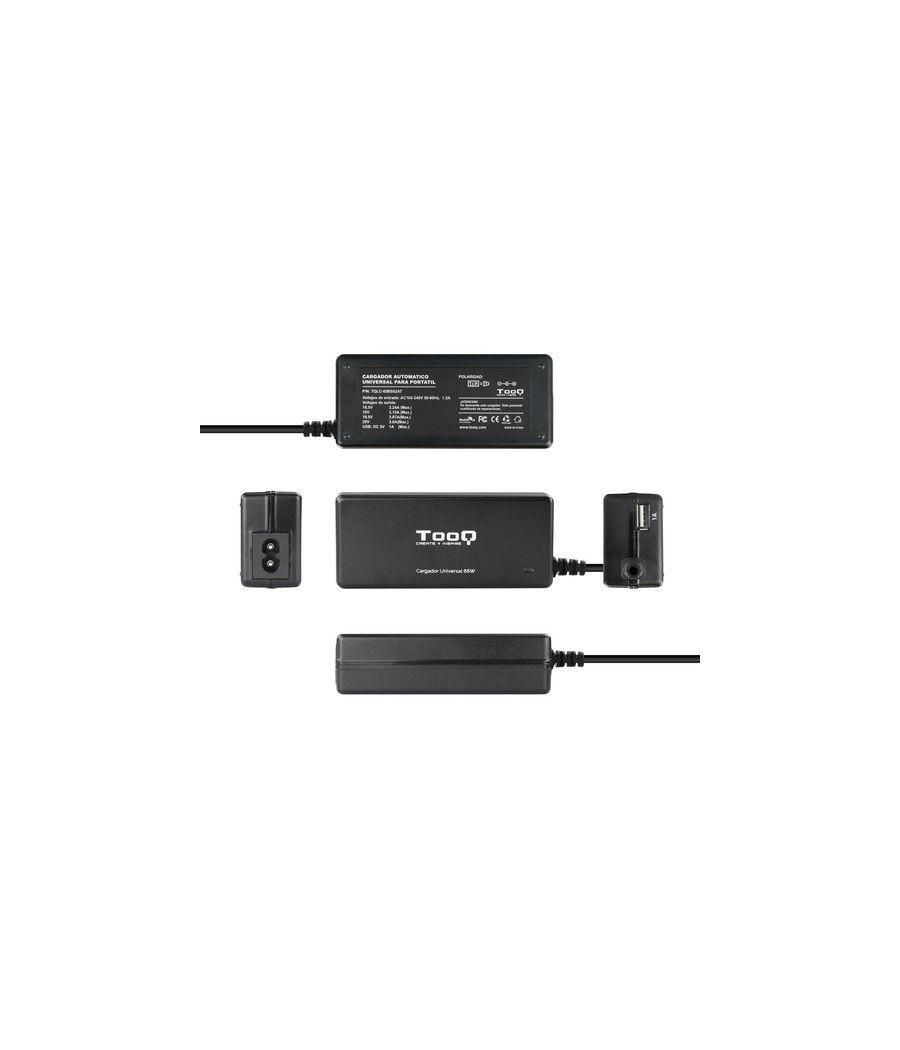 TooQ TQLC-65BS02AT adaptador e inversor de corriente Interior 65 W Negro - Imagen 4