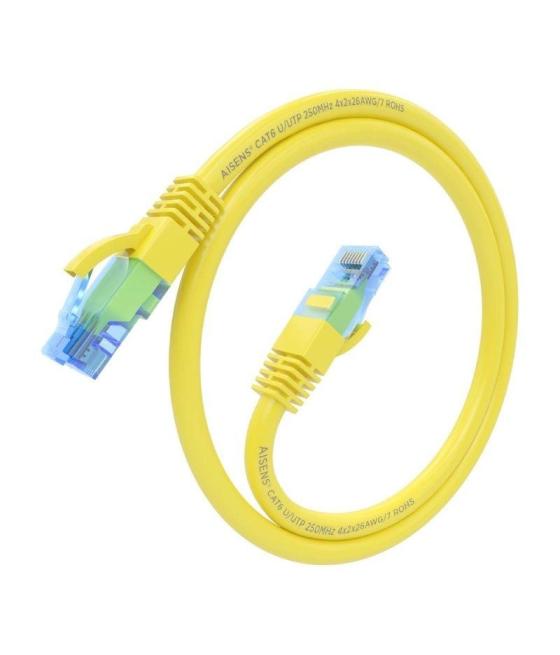Cable de red rj45 awg26 cca utp aisens a135-0829 cat.6/ 25cm/ amarillo