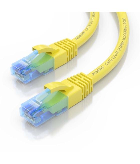 Cable de red rj45 awg26 cca utp aisens a135-0830 cat.6/ 30cm/ amarillo