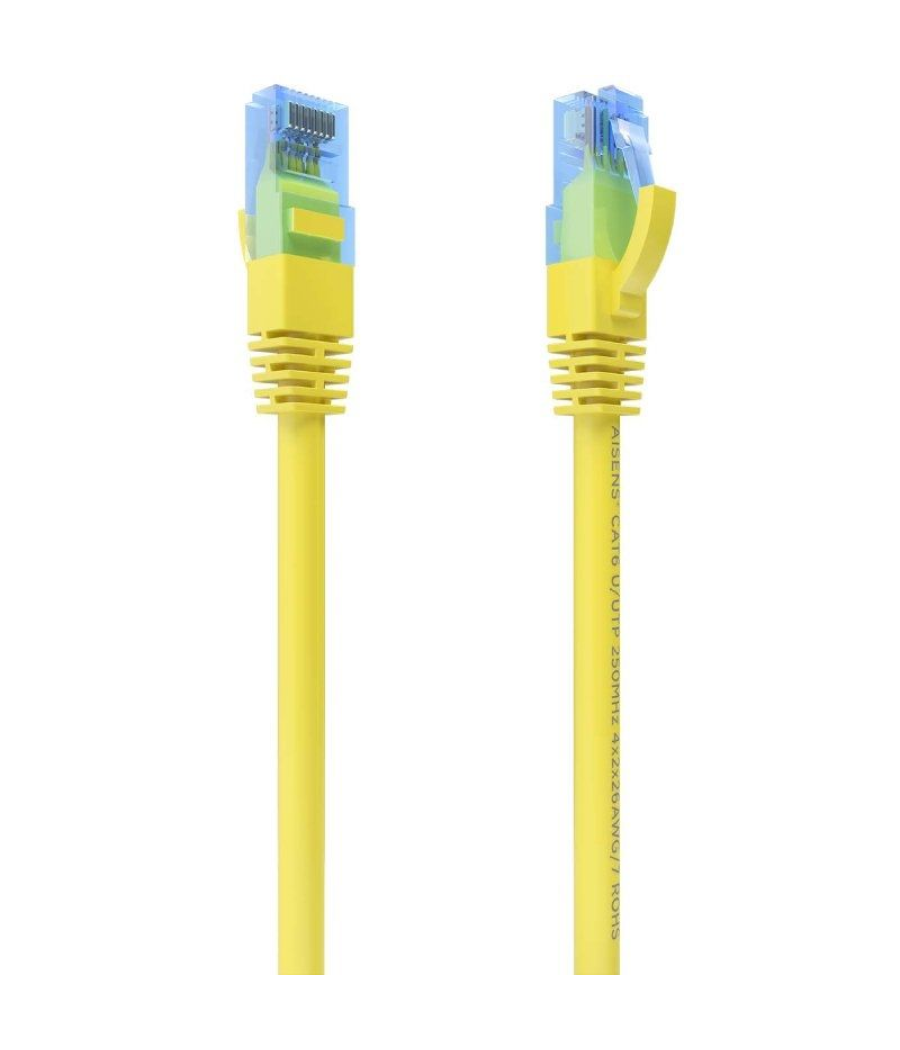 Cable de red rj45 awg26 cca utp aisens a135-0831 cat.6/ 50cm/ amarillo