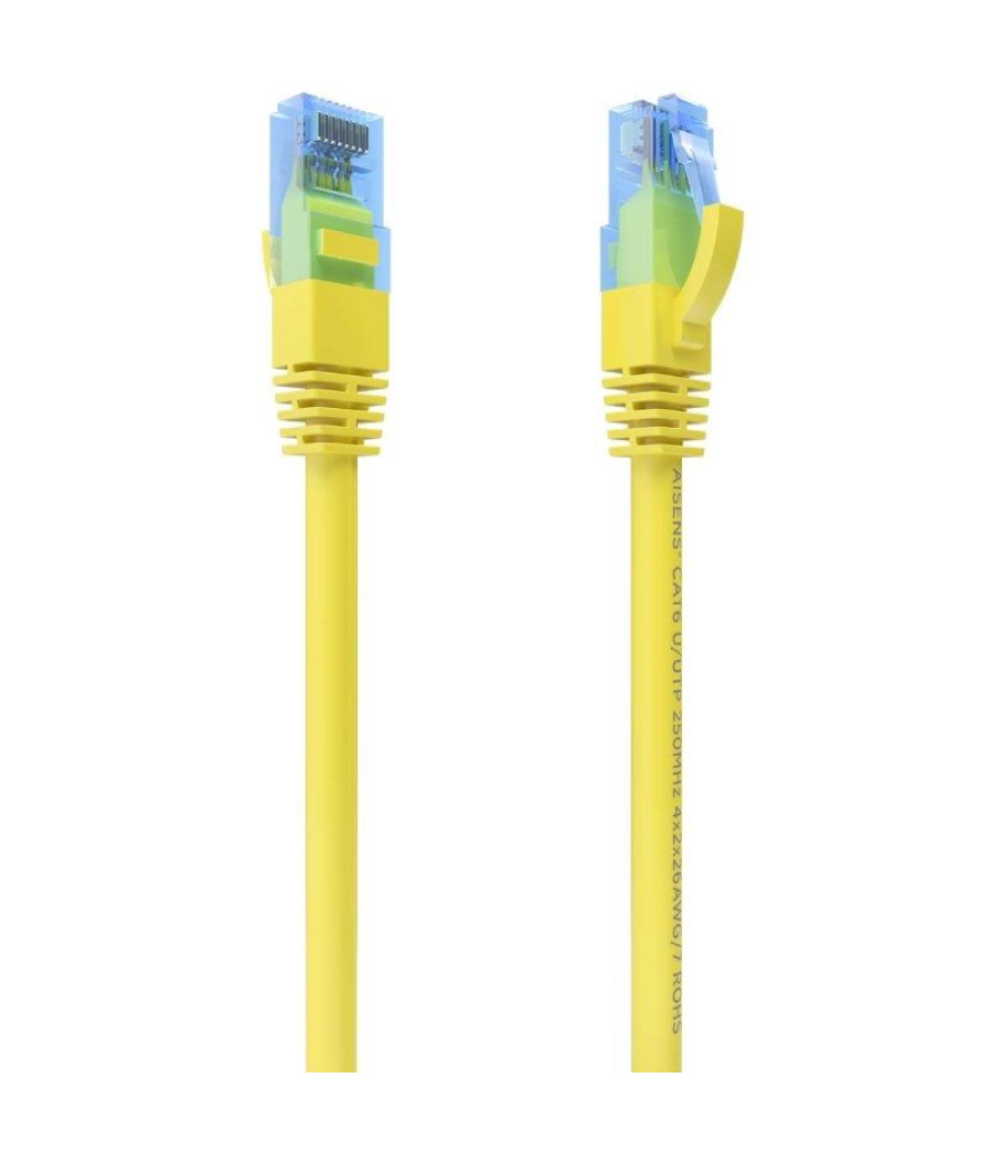 Cable de red rj45 awg26 cca utp aisens a135-0836 cat.6/ 3m/ amarillo