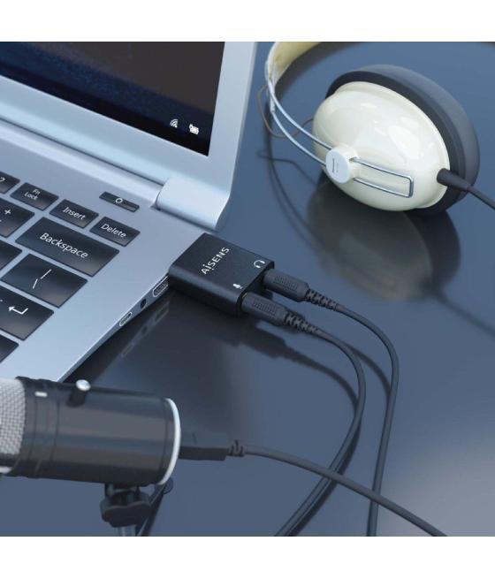 Tarjeta de sonido aisens a106-0768/ usb macho - 2xjack 3.5 hembra