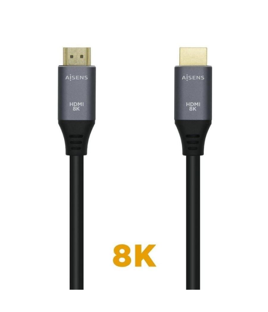 Cable hdmi 2.1 8k aisens a150-0429/ hdmi macho - hdmi macho/ 3m/ gris negro