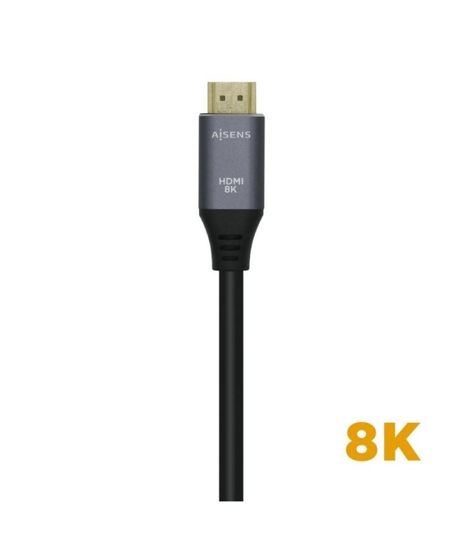 Cable hdmi 2.1 8k aisens a150-0429/ hdmi macho - hdmi macho/ 3m/ gris negro