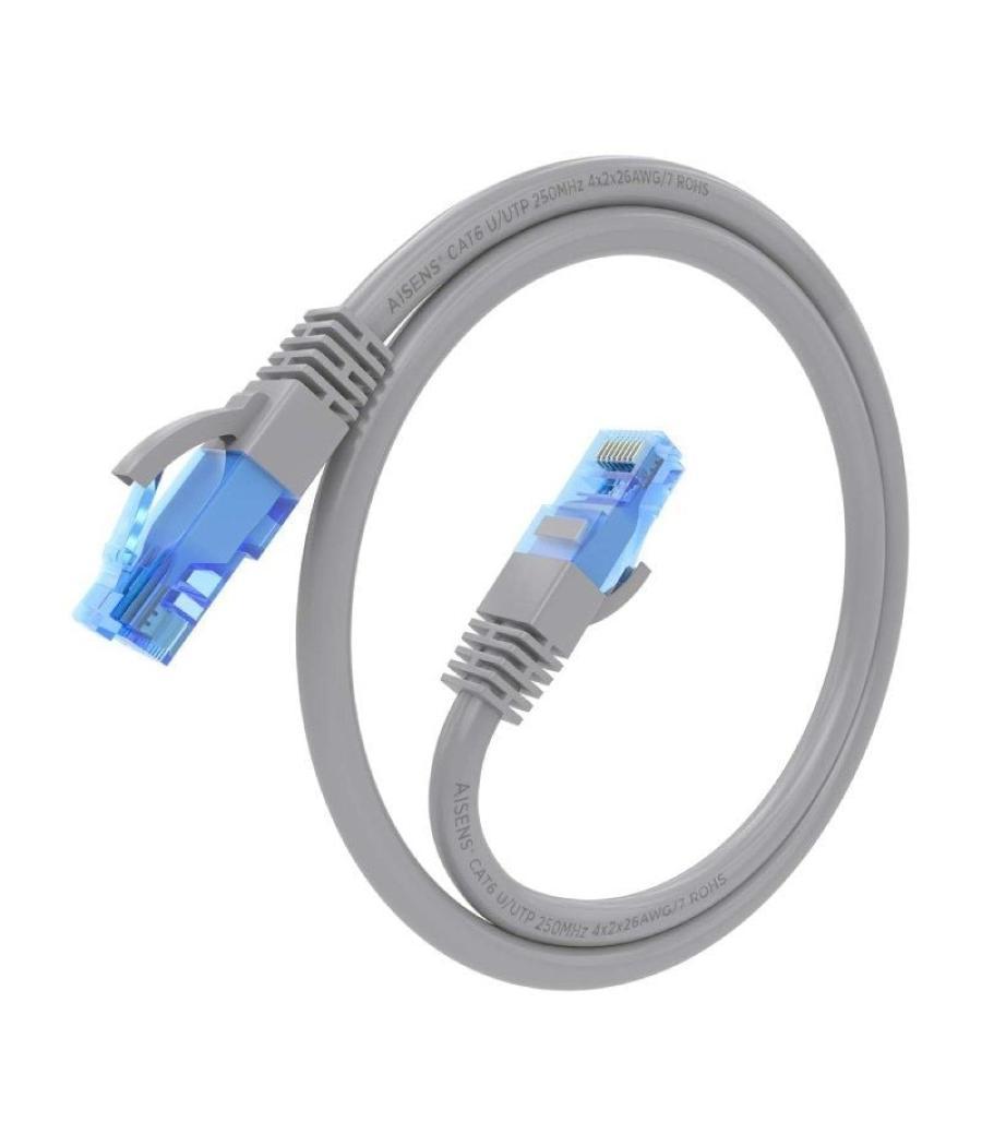 Cable de red rj45 awg26 cca utp aisens a135-0772 cat.6/ 30cm/ gris