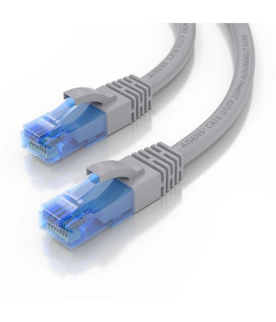 Cable de red rj45 awg26 cca utp aisens a135-0772 cat.6/ 30cm/ gris