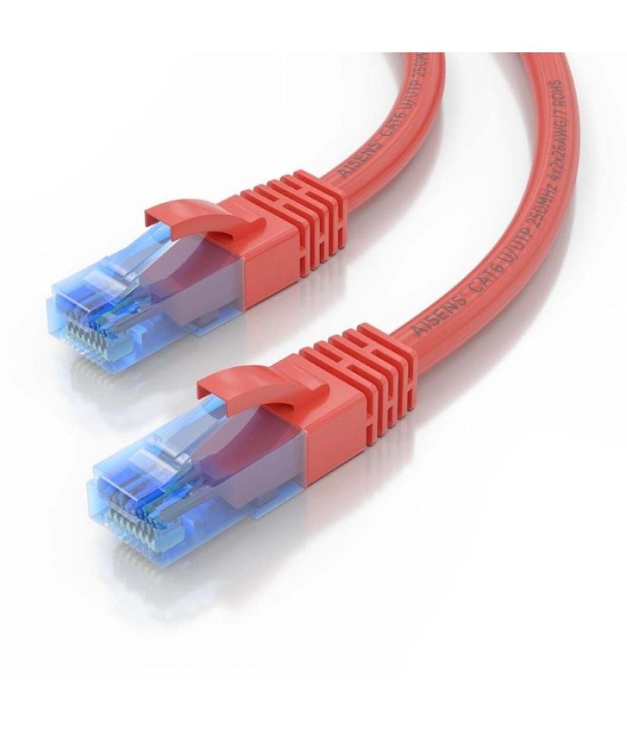 Cable de red rj45 awg26 cca utp aisens a135-0785 cat.6/ 25cm/ rojo