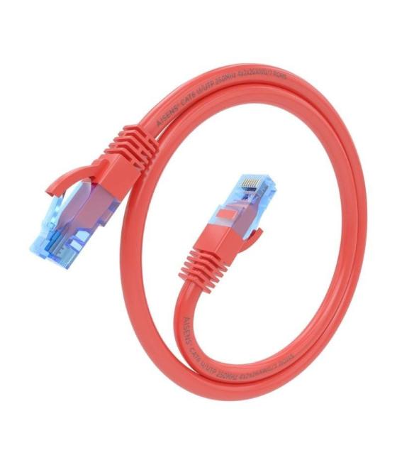 Cable de red rj45 awg26 cca utp aisens a135-0786 cat.6/ 30cm/ rojo