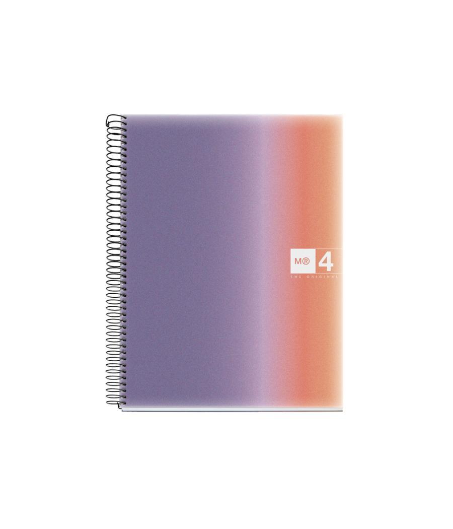 Cuaderno espiral miquelrius din a4 120 hojas 70 gr cuadro 5 mm tapa polipropileno aurora provence