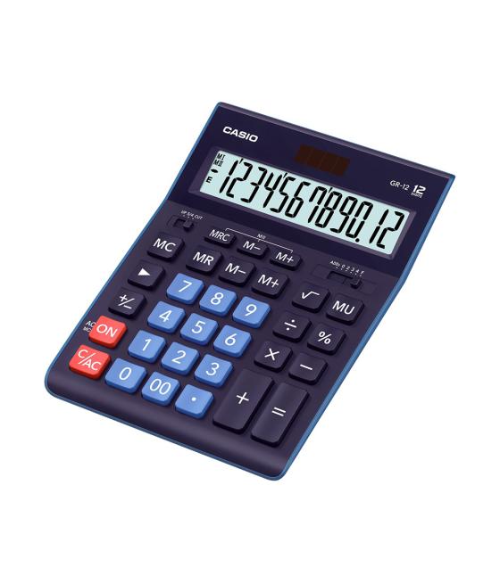 Calculadora casio gr-12-bu-w sobremesa 12 dígitos color azul