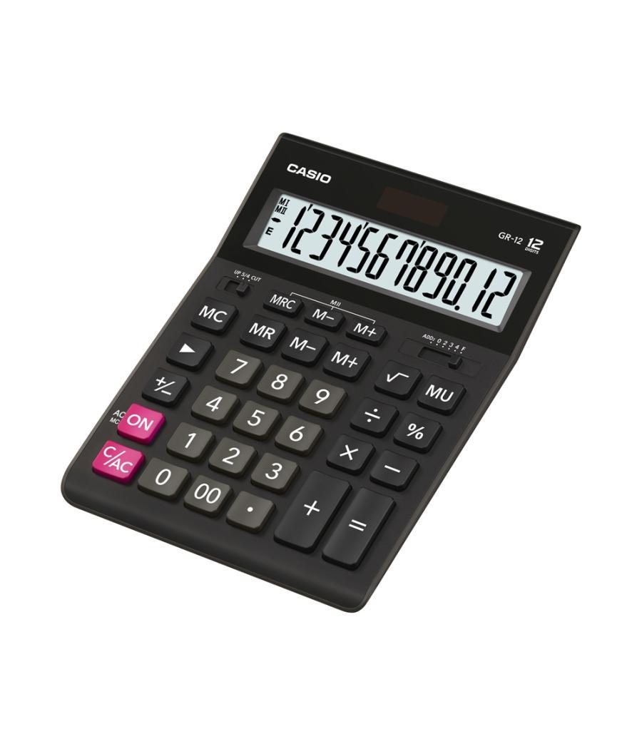 Calculadora casio gr-12-w sobremesa 12 dígitos color negro