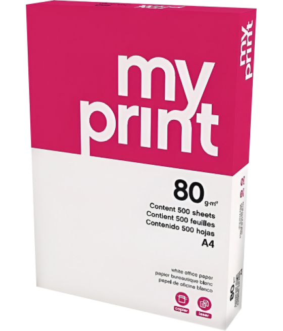 Paquete 500h papel economy 80gr a4 my print cie 136 myp0800034