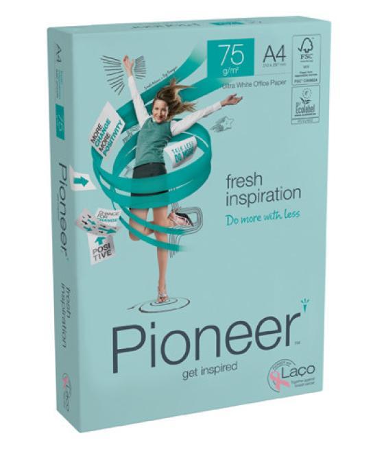 Paquete 500h papel fresh premium 75gr a4 pioneer cie 169 pif0750040