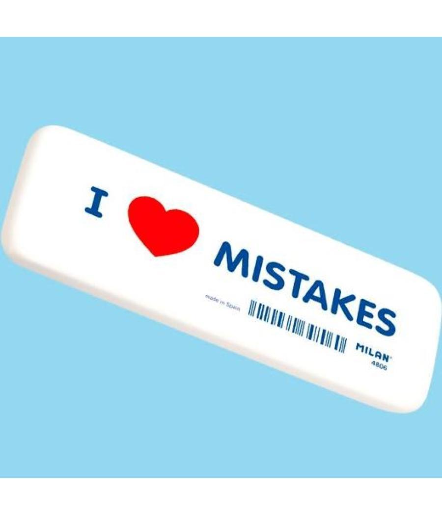 Milan goma 4806 mistakes biselada miga de pan flexible blanco caja 6 gomas