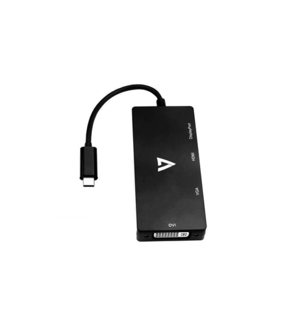 V7 V7UC-DPHDVGADVI-BLK Adaptador gráfico USB 3840 x 2160 Pixeles Negro