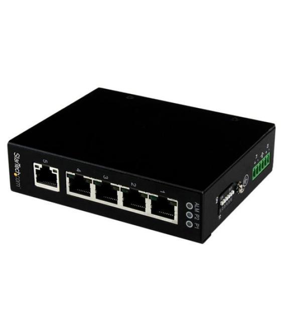 StarTech.com Switch Conmutador Industrial Ethernet Gigabit No Gestionado de 5 Puertos RJ45 de Montaje en Pared o Carril DIN